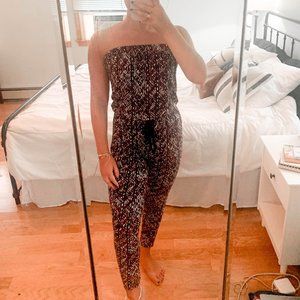 Strapless Patterned Jumpsuit